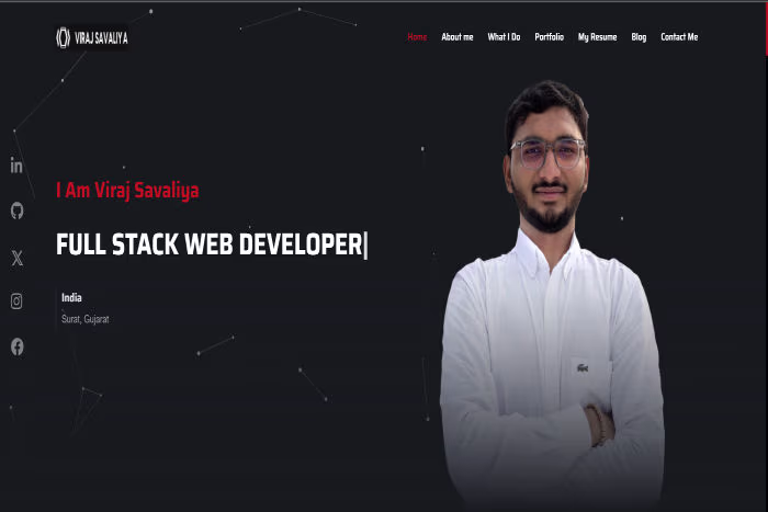 Viraj Savaliya Portfolio Website