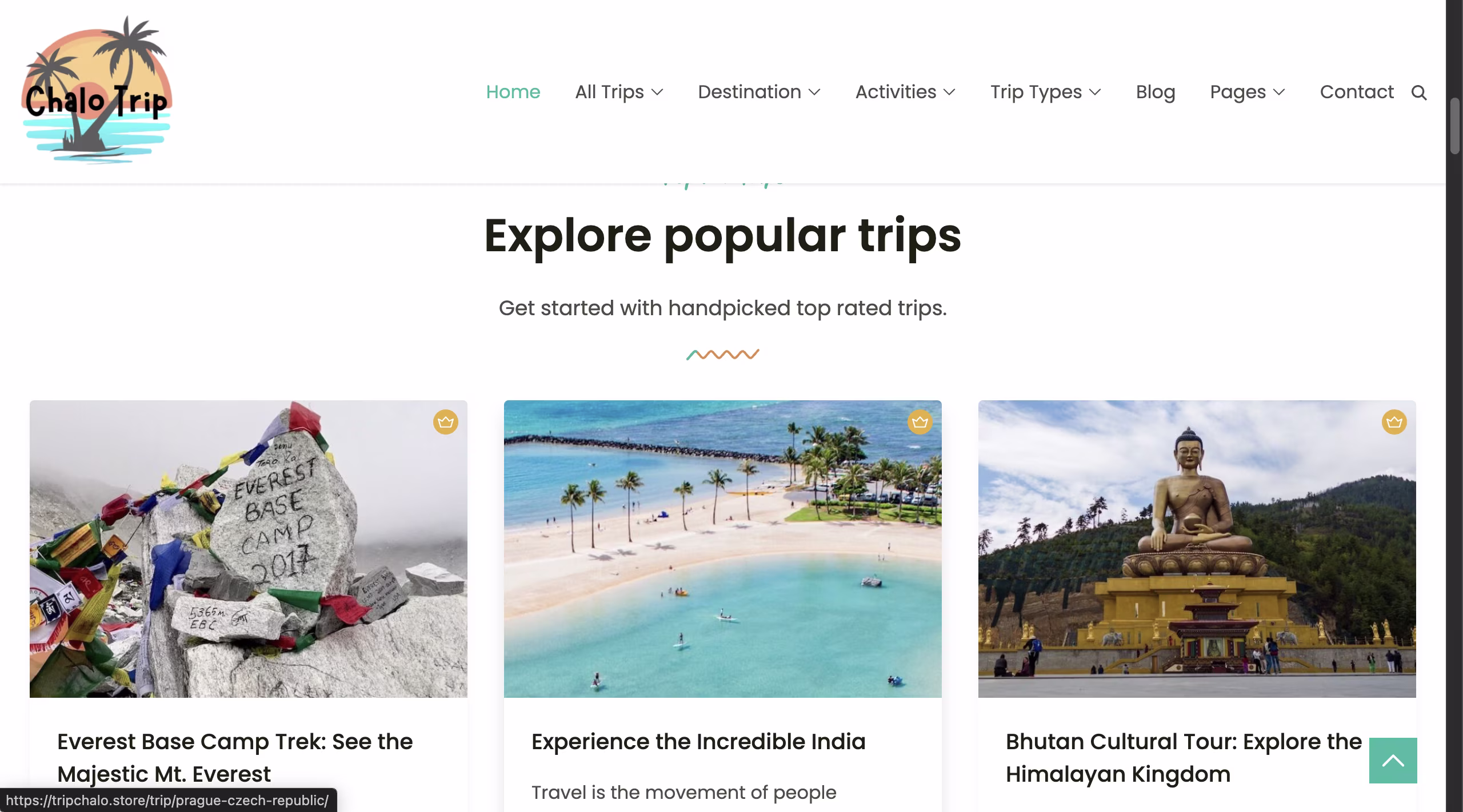 Trip Chalo Travel Agency Website